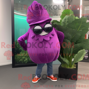 Magenta Cabbage Maskottchen...