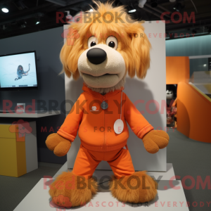 Orange Dog mascot costume...