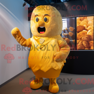 Gold Potato maskot drakt...