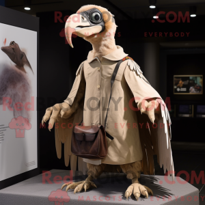 Tan Vulture mascot costume...