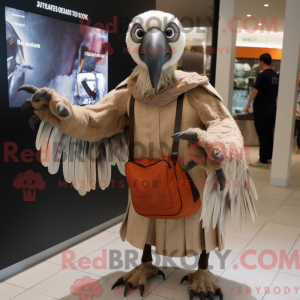 Tan Vulture mascot costume...