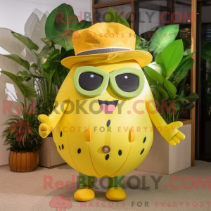 Yellow Melon mascot costume...