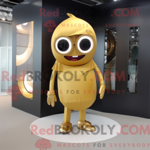 Gold Cyclops mascot costume...