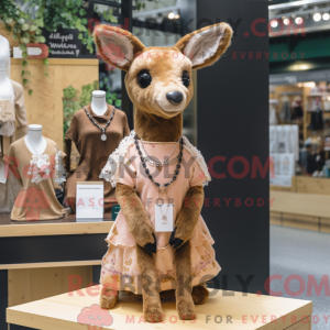 Tan Roe Deer mascot costume...