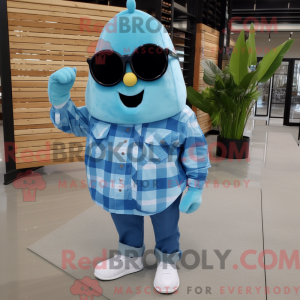 Sky Blue Pear mascot...