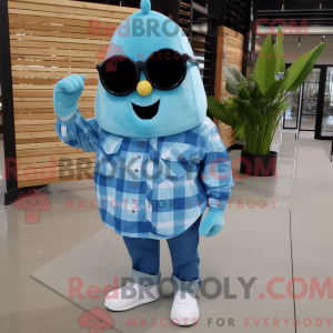 Sky Blue Pear maskot...