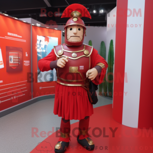 Red Roman Soldier mascot...