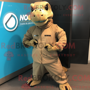 Tan Komodo Dragon maskot...