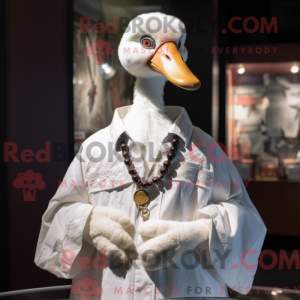 White Goose mascot costume...