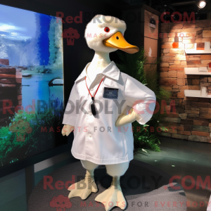 White Goose maskot kostume...