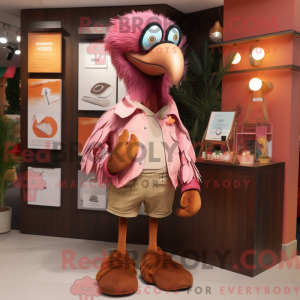Brown Flamingo mascot...