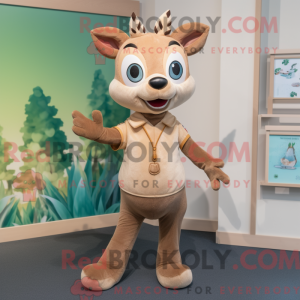 Tan Deer mascot costume...