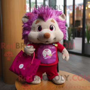 Magenta Igel Maskottchen...
