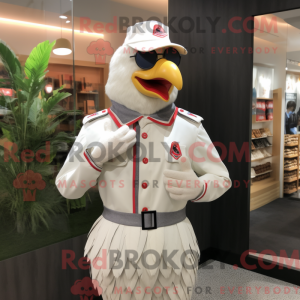 White Roosters mascot...