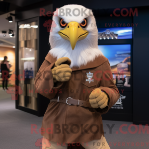 Tan Bald Eagle mascot...