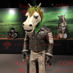 Green Quagga mascot costume...