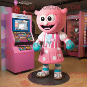 Pink Gumball Machine maskot...