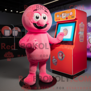 Pink Gumball Machine maskot...