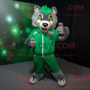 Green Say Wolf maskot...