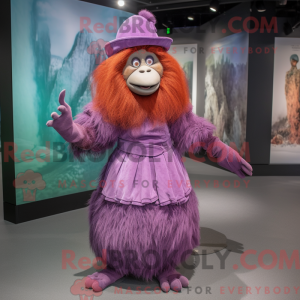 Lila Orang-Utan Maskottchen...