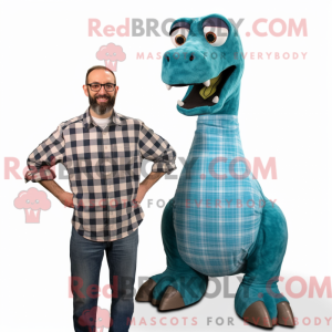 Turkis Brachiosaurus maskot...