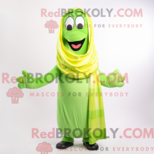 Lime Green Hot Dog mascot...