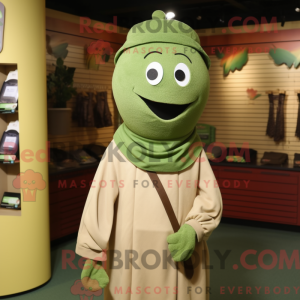 Olive Aglet mascot costume...