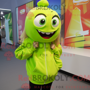 Postava maskota Lime Green...