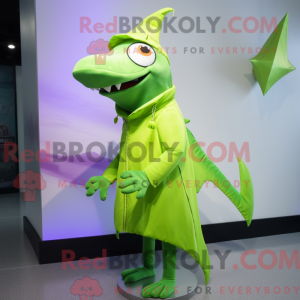 Lime Green Swordfish mascot...