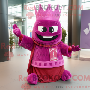Magenta King maskot kostume...