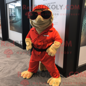 Røde Havskildpadde maskot...