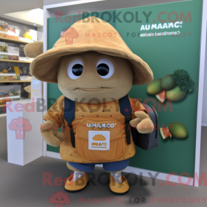 Tan Mango mascot costume...