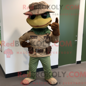 Brown Green Beret mascot...