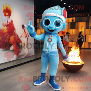 Sky Blue Fire Eater maskot...