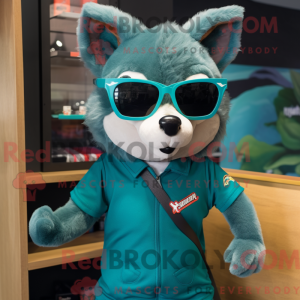 Teal Marten Maskottchen...