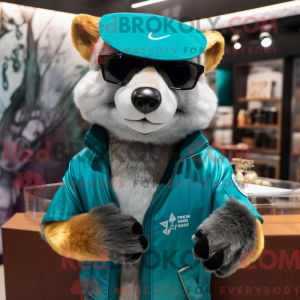 Teal Marten mascottekostuum...