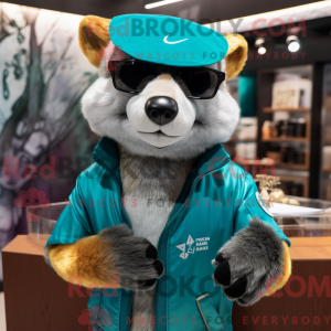 Teal Marten Maskottchen...