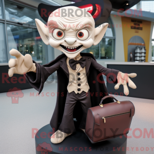 Tan Vampire mascot costume...