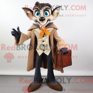 Tan Vampyr maskot kostume...