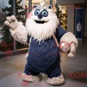 Navy Yeti mascot costume...