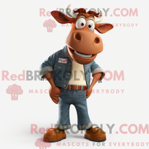 Rust Jersey Cow maskot...