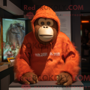 Orangutang maskot kostume...