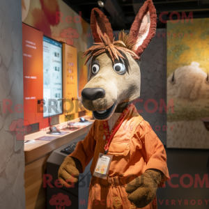 Rust Donkey mascot costume...