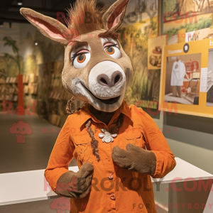 Rust Donkey mascot costume...