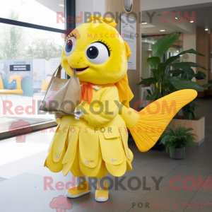 Lemon Yellow Salmon mascot...