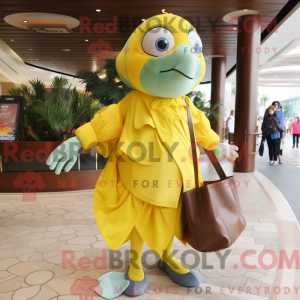 Citron gul laks maskot...