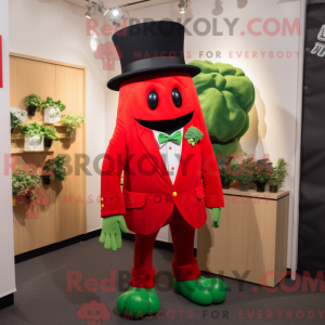 Red Broccoli mascot costume...