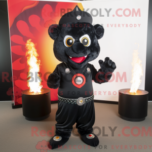 Black Fire Eater mascot...