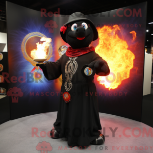 Black Fire Eater mascot...