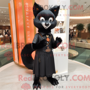 Black Fox maskot kostume...